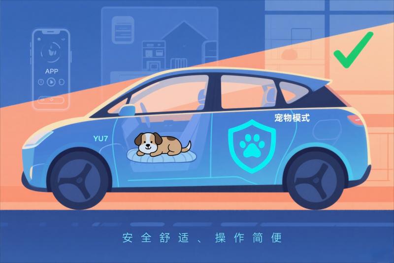 小米 YU7 贴心宠物模式,为萌宠出行保驾护航